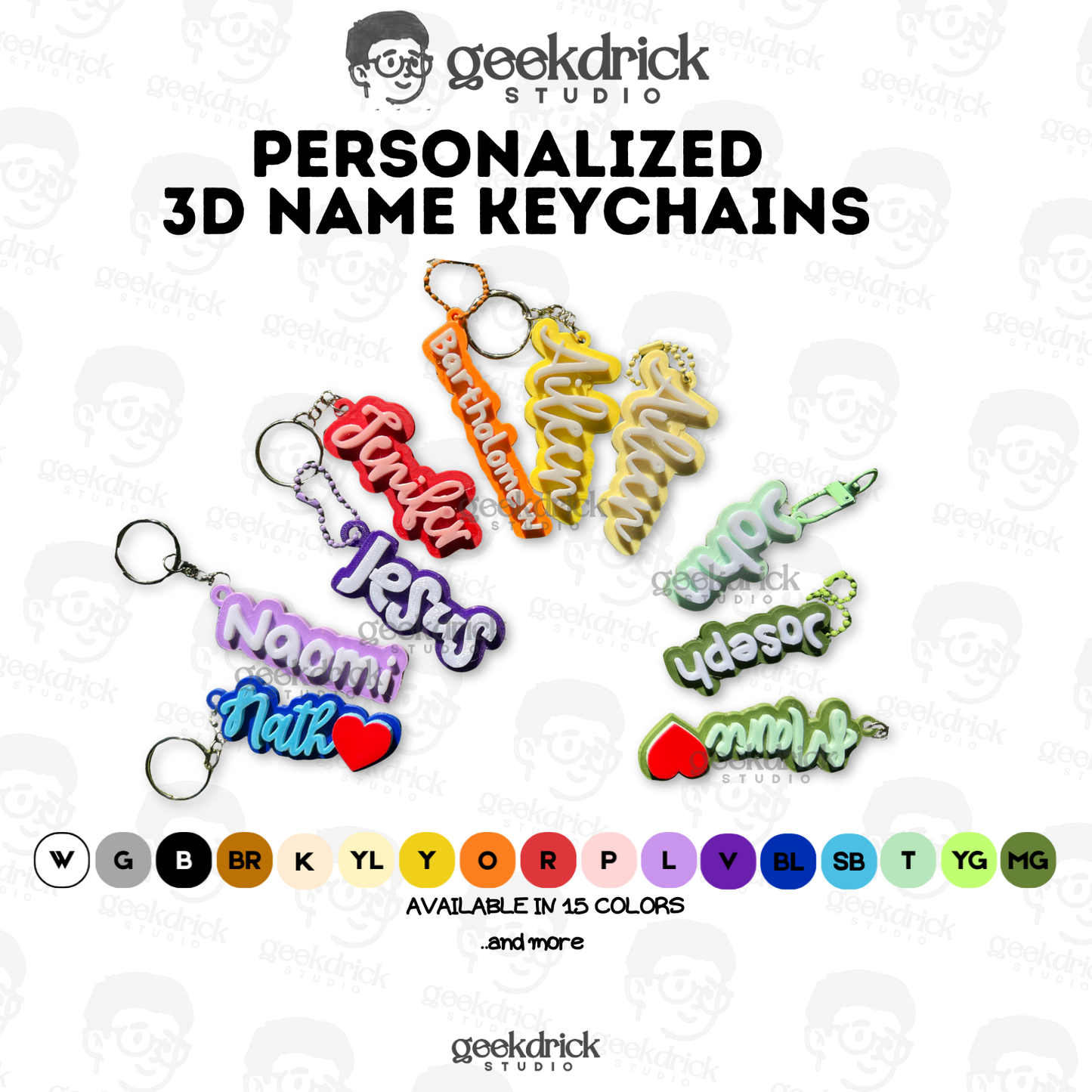 PERSONALIZED 3D NAME KEYCHAINS